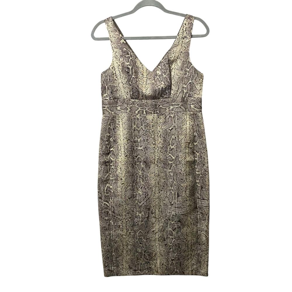 Isda & Co Dress Snake Prink Jacquard Sheath Dress Women Size 4